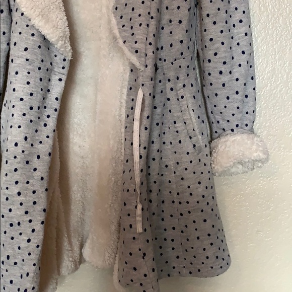 Polka dot Sherpa lined robe - Picture 5 of 5